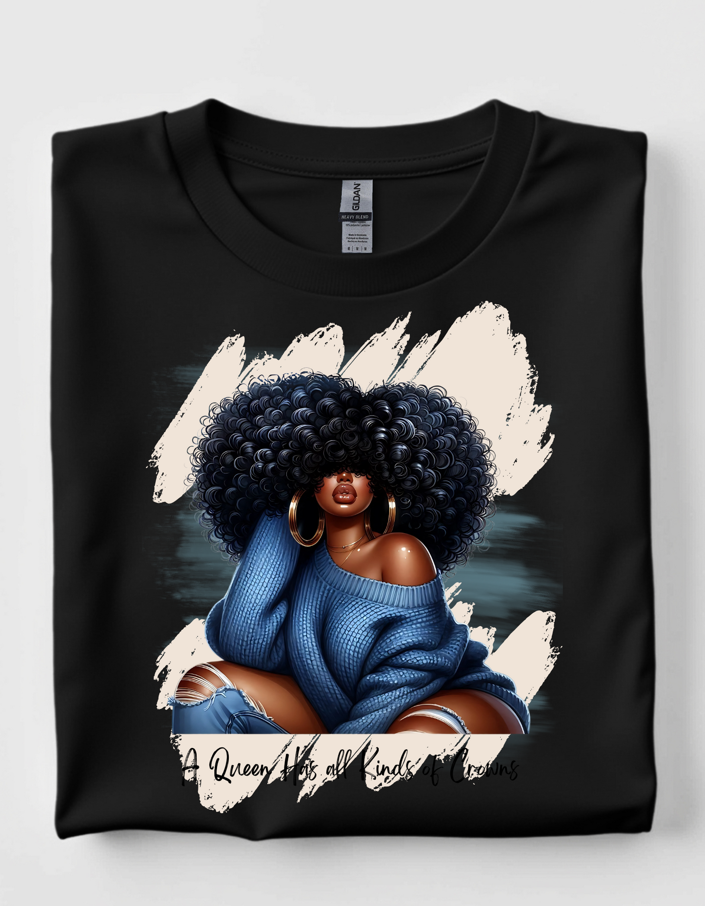 A Queen's Crown Tee paint stroke