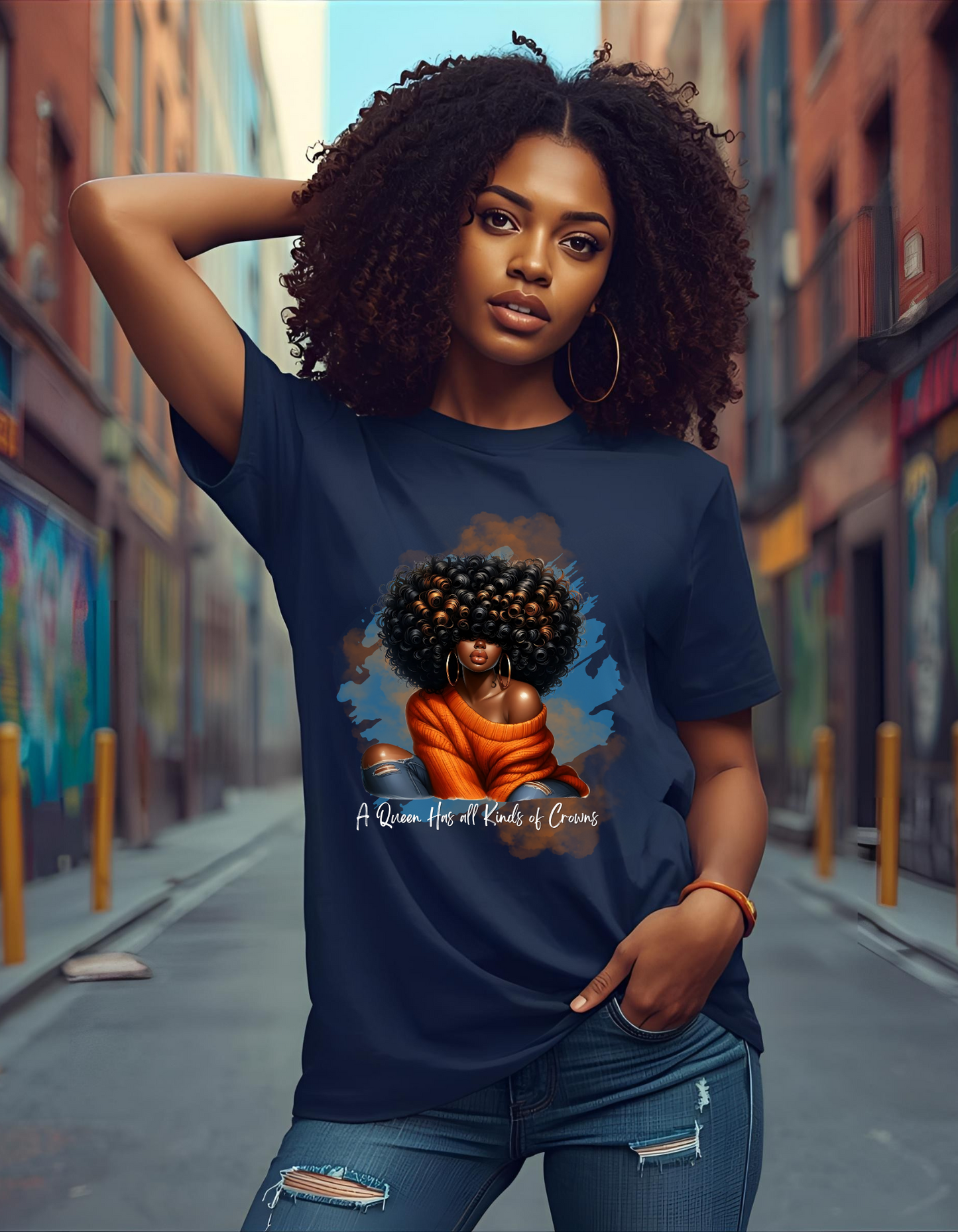 A Queen's Crown Tee orange