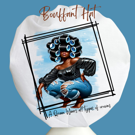 A Queen's Crown Bouffant Hat (blue)
