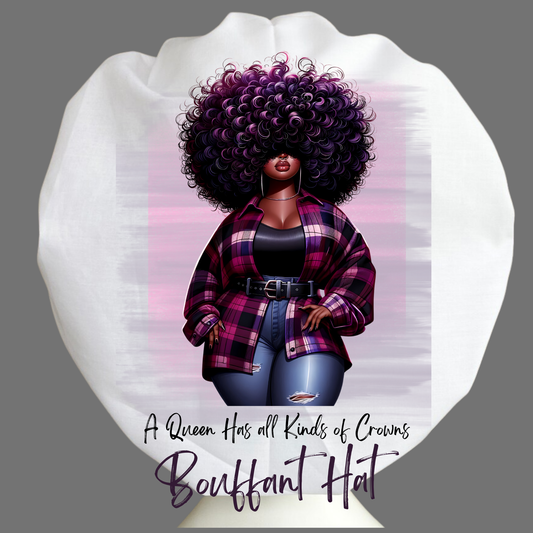 A Queen's Crown Bouffant Hat (pink)