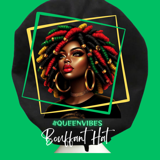 A Queen's Crown Bouffant Hat (purple & green)