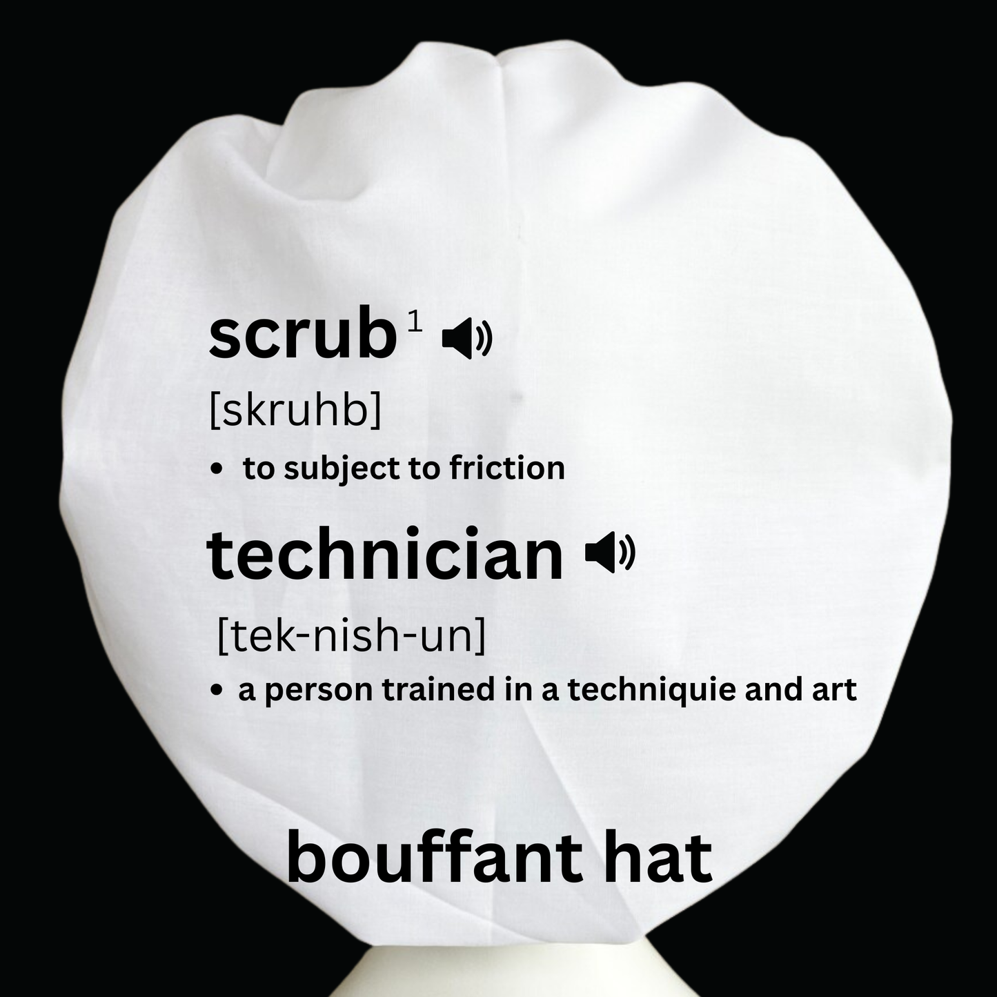Scrub technician dictionary (black print)