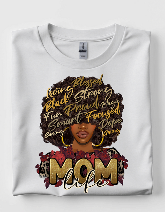 Afro Mom short sleeve tee