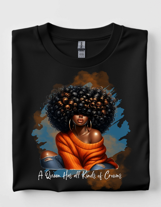 A Queen's Crown Tee orange