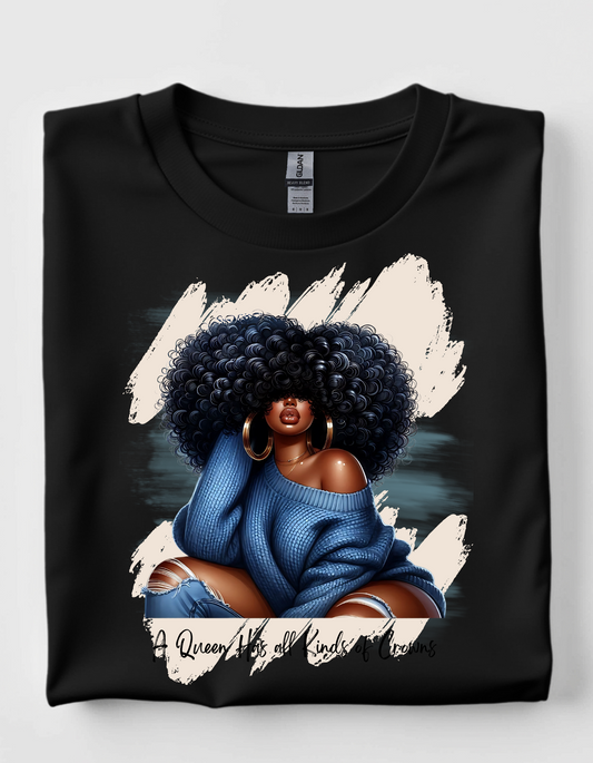 A Queen's Crown Tee paint stroke
