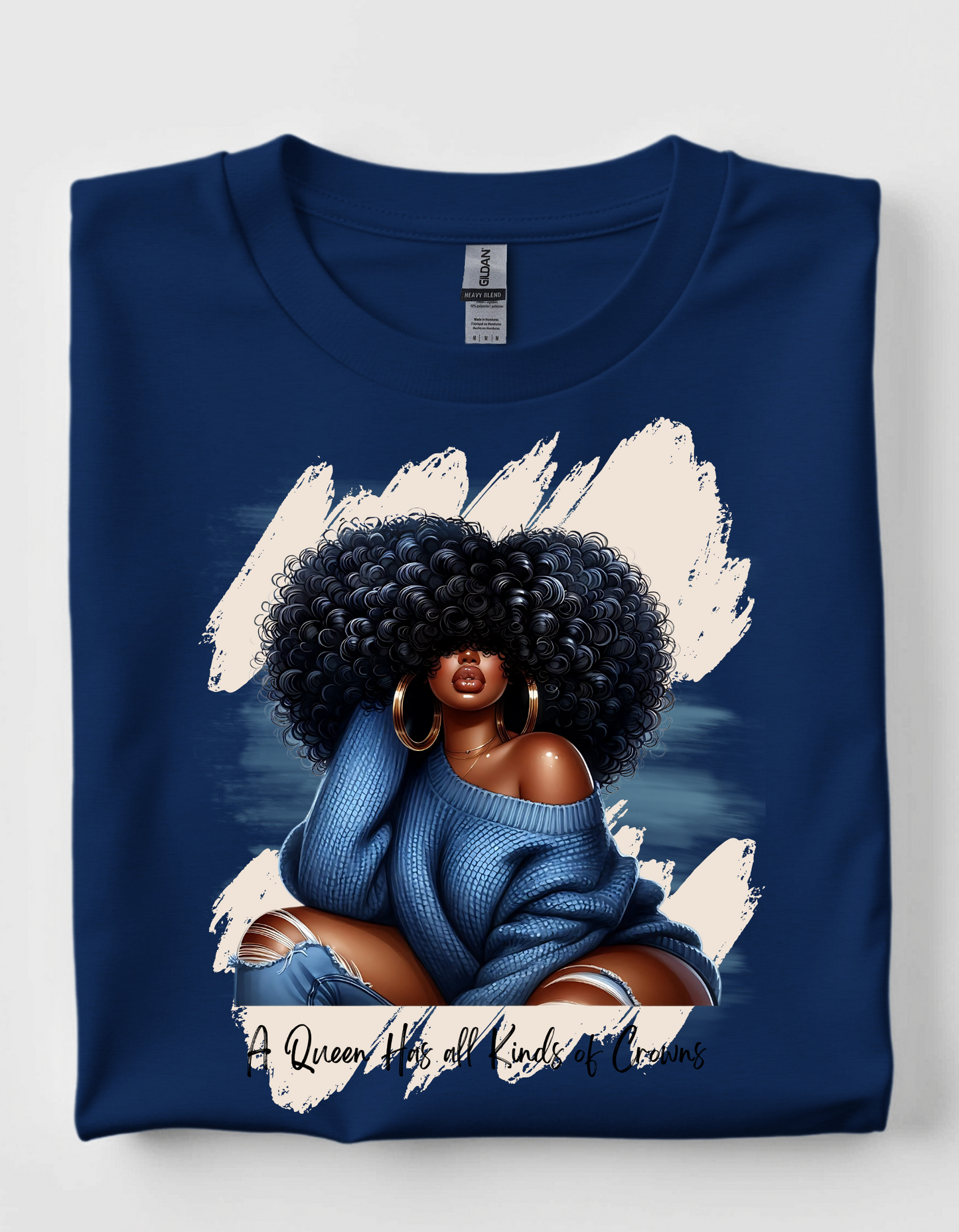 A Queen's Crown Tee paint stroke